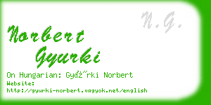 norbert gyurki business card